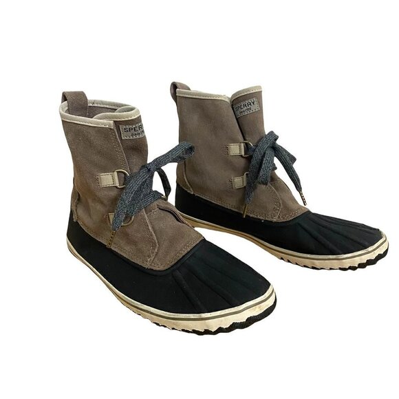 Sperry Suede Schooner Slouch Duck Boots, Size 7 - Picture 5 of 13
